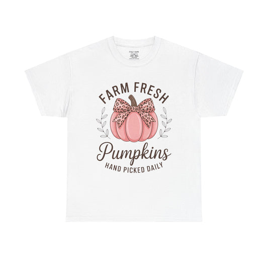 Farm Fresh Pumpkins Unisex T-Shirt, Fall Apparel, Pumpkin Spice Shirt, Autumn Tee, Halloween Gift, Cozy Fall Clothing