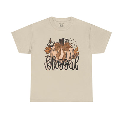 Blessed Pumpkin Tee - Fall Apparel, Thanksgiving Shirt, Autumn Outfit, Gift for Her, Cute Layering Tee
