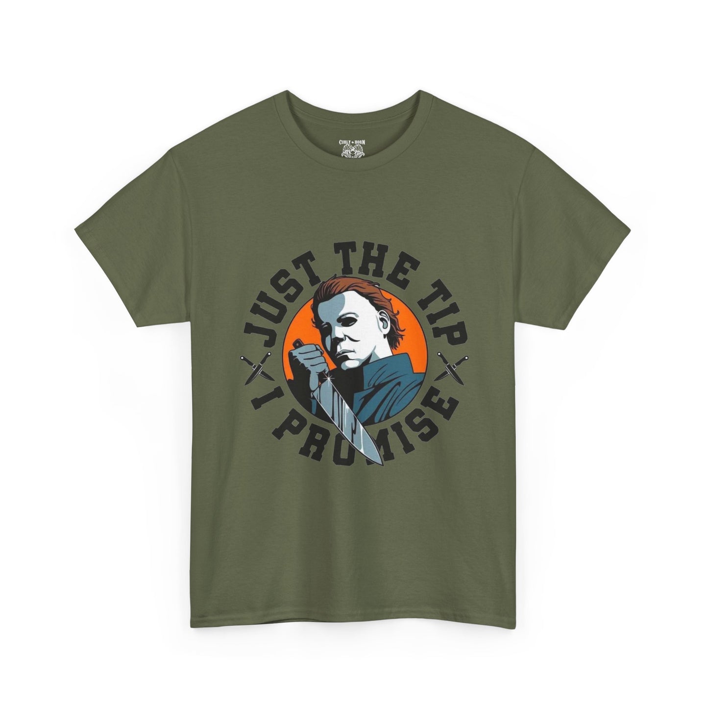 Michael Myers Graphic Tee: Just the Tip T-Shirt, Casual Wear, Gift for Him, Humor Apparel, Unique Statement Shirt