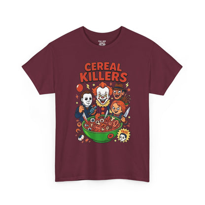 Cereal Killers Tee - Fun Halloween T-Shirt, Horror Movie Merch, Unisex Graphic Shirt, Spooky Costume Top, Unique Gift Idea