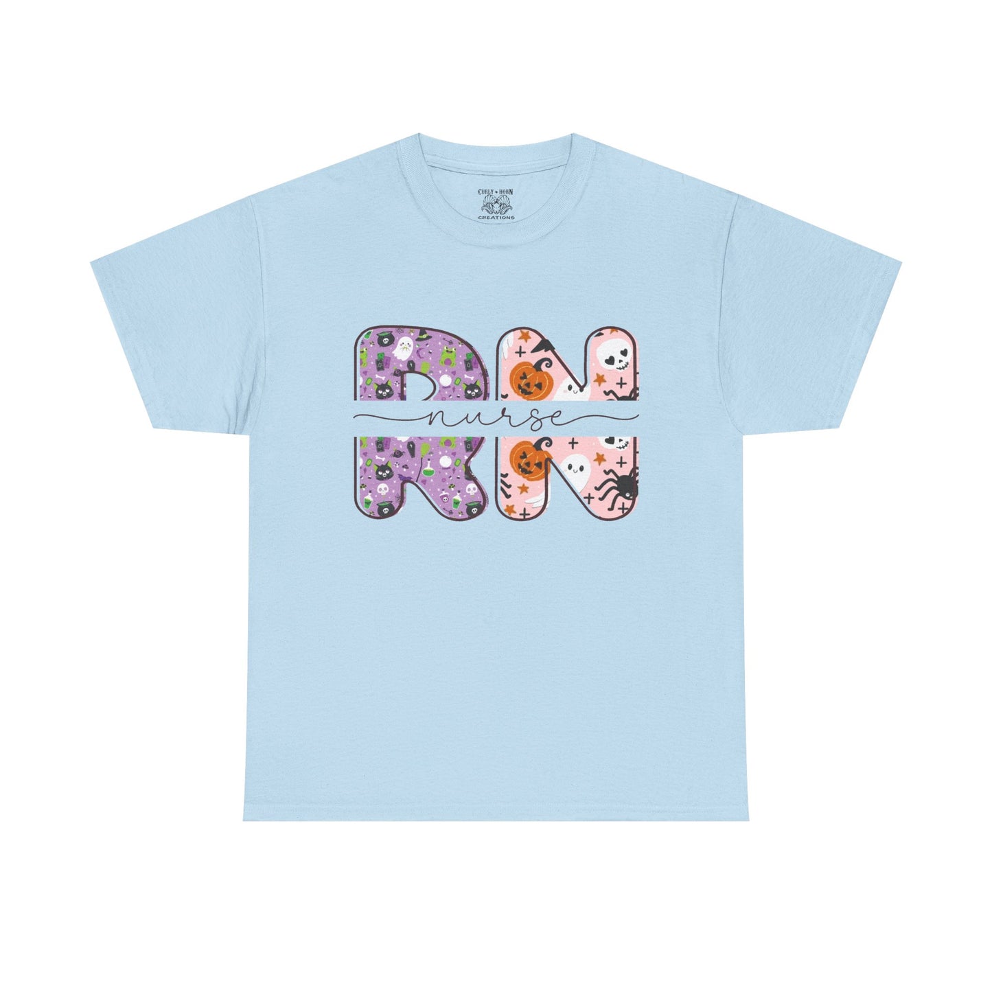 Playful RN Graphic Tee, Unisex Cotton Shirt, Fun Nurse Gift, Casual Wear, Nursing Student Apparel, Halloween Vibe