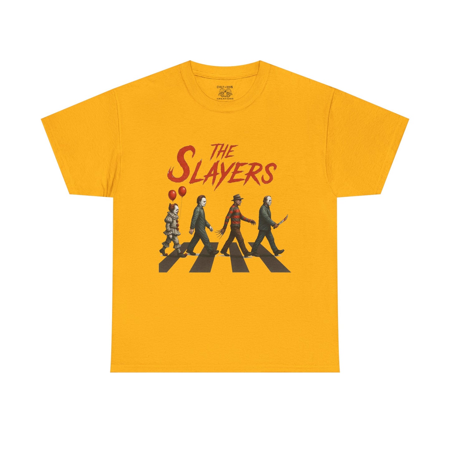 The Slayers Unisex Heavy Cotton Tee - Retro Band Style, Perfect for Music Lovers, Gifts, Concerts, and Casual Wear