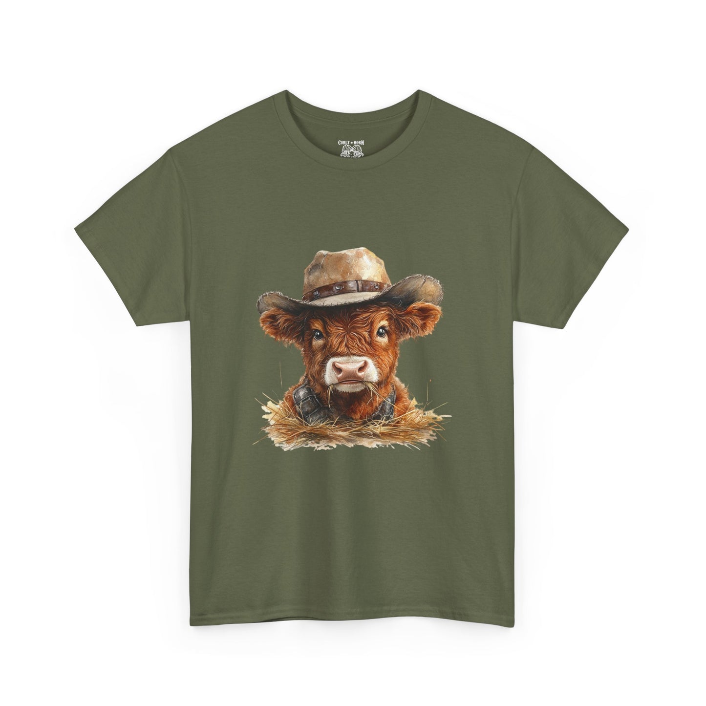 Cowboy Cow Unisex Tee, Funny Farm Animal Shirt, Gift for Farmers, Casual Wear, Country Life Tee, Birthday Present