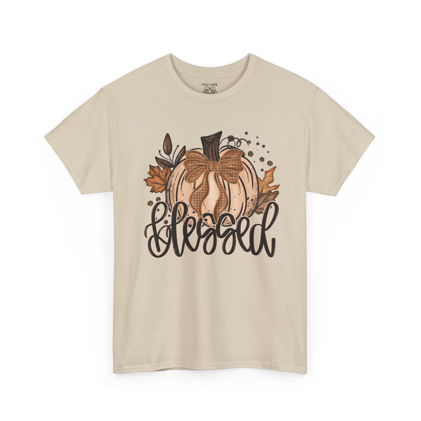 Blessed Pumpkin Tee - Fall Apparel, Thanksgiving Shirt, Autumn Outfit, Gift for Her, Cute Layering Tee