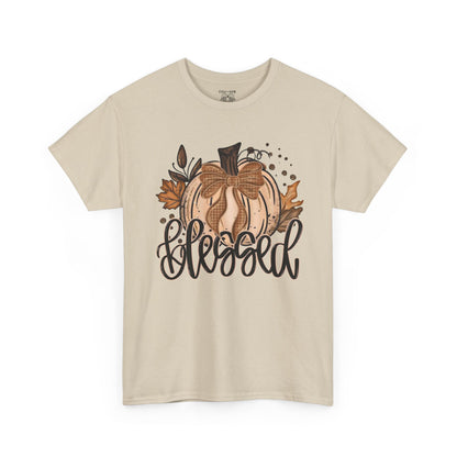 Blessed Pumpkin Tee - Fall Apparel, Thanksgiving Shirt, Autumn Outfit, Gift for Her, Cute Layering Tee