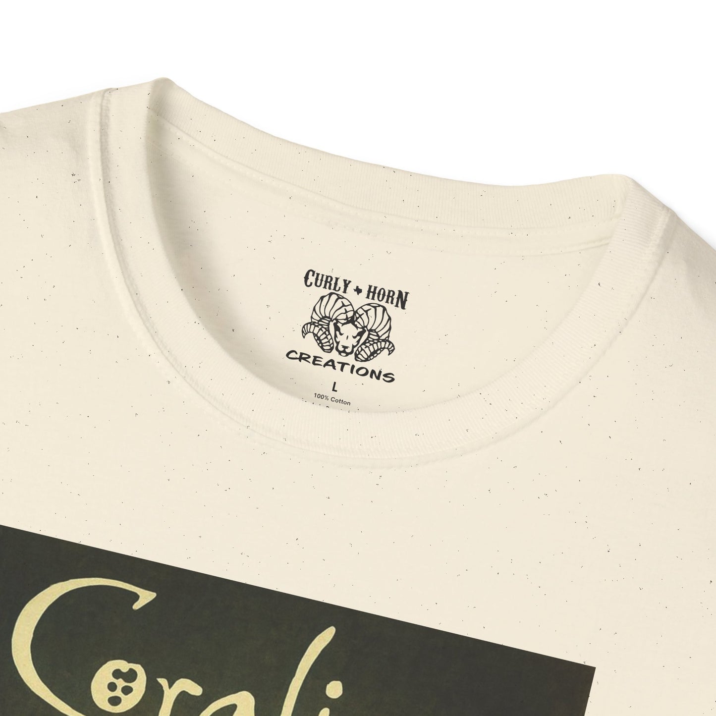 Coraline-Inspired Unisex Softstyle T-Shirt, Cute Graphic Tee, Movie Merch, Unique Gift, Retro Style, Horror Fans, Birthday Present