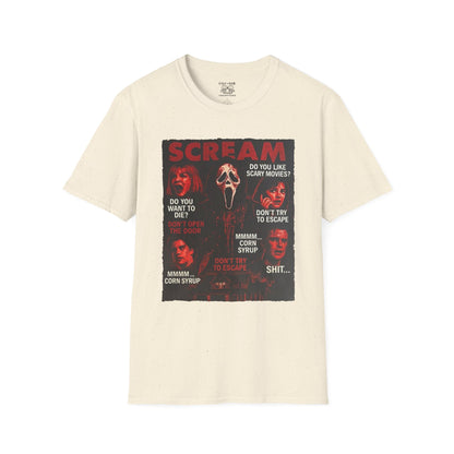 Scream Movie T-Shirt, Horror Tees for Movie Lovers, Unisex Graphic Tee, Halloween Costumes, Scary Movie Gifts