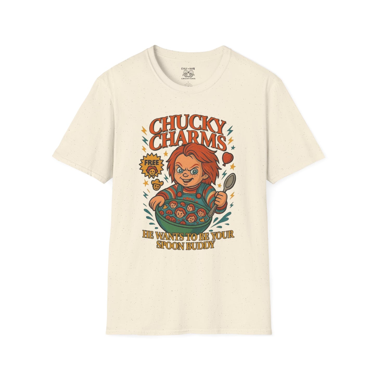 Chucky Charms T-Shirt - Horror Movie Fan Tee, Unisex Funny Shirt, Gift for Occasions, Spooky Aesthetic Apparel