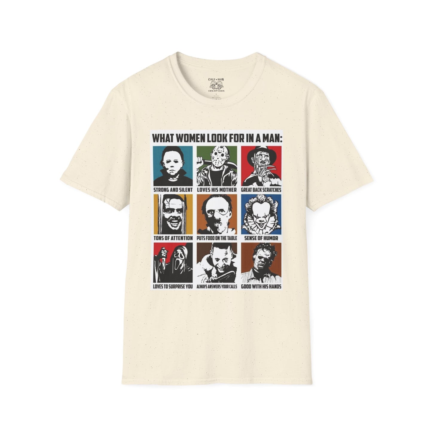 What Women Look For in a Man T-Shirt, Graphic Tee for Women, Gift for Her, Funny Quote Shirt, Unisex Casual Wear, Perfect for Birthdays