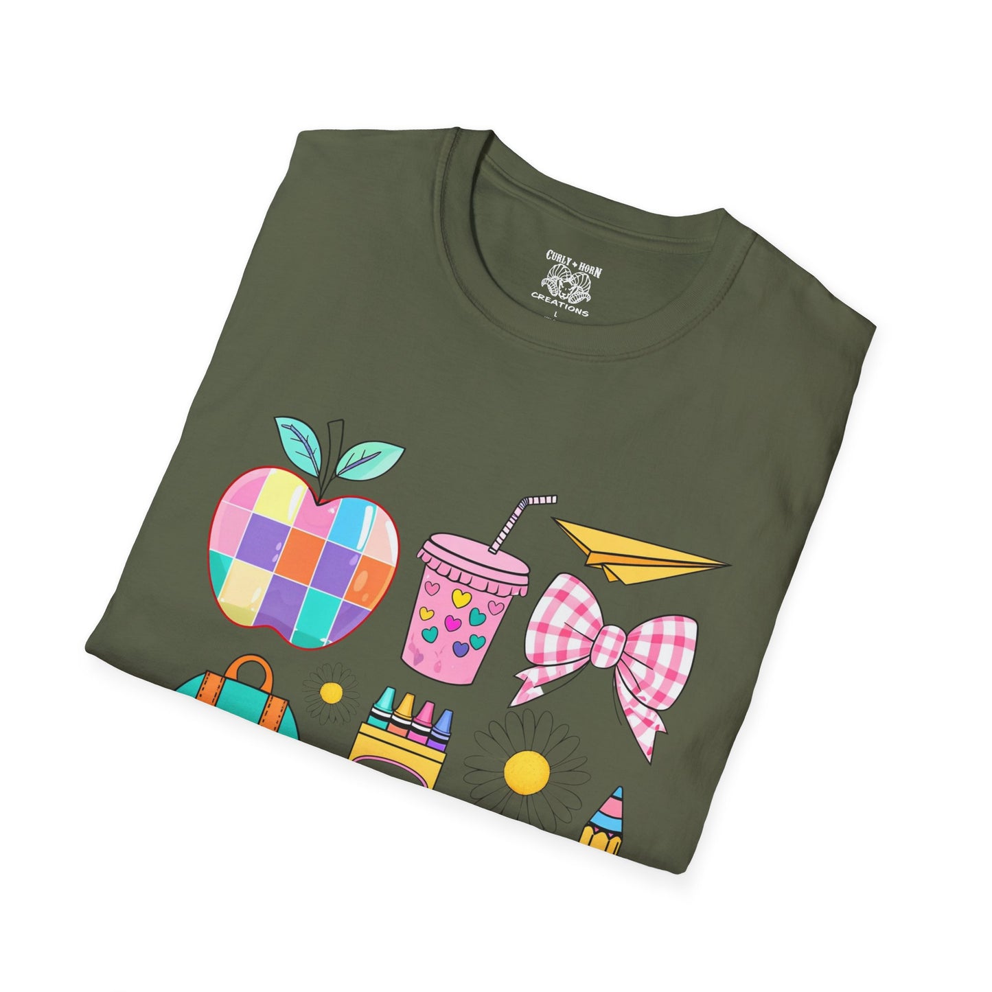 Back to School Unisex T-Shirt, Cute Teacher Gift, Classroom Vibes Shirt, Student Apparel, School Supplies Design Tee