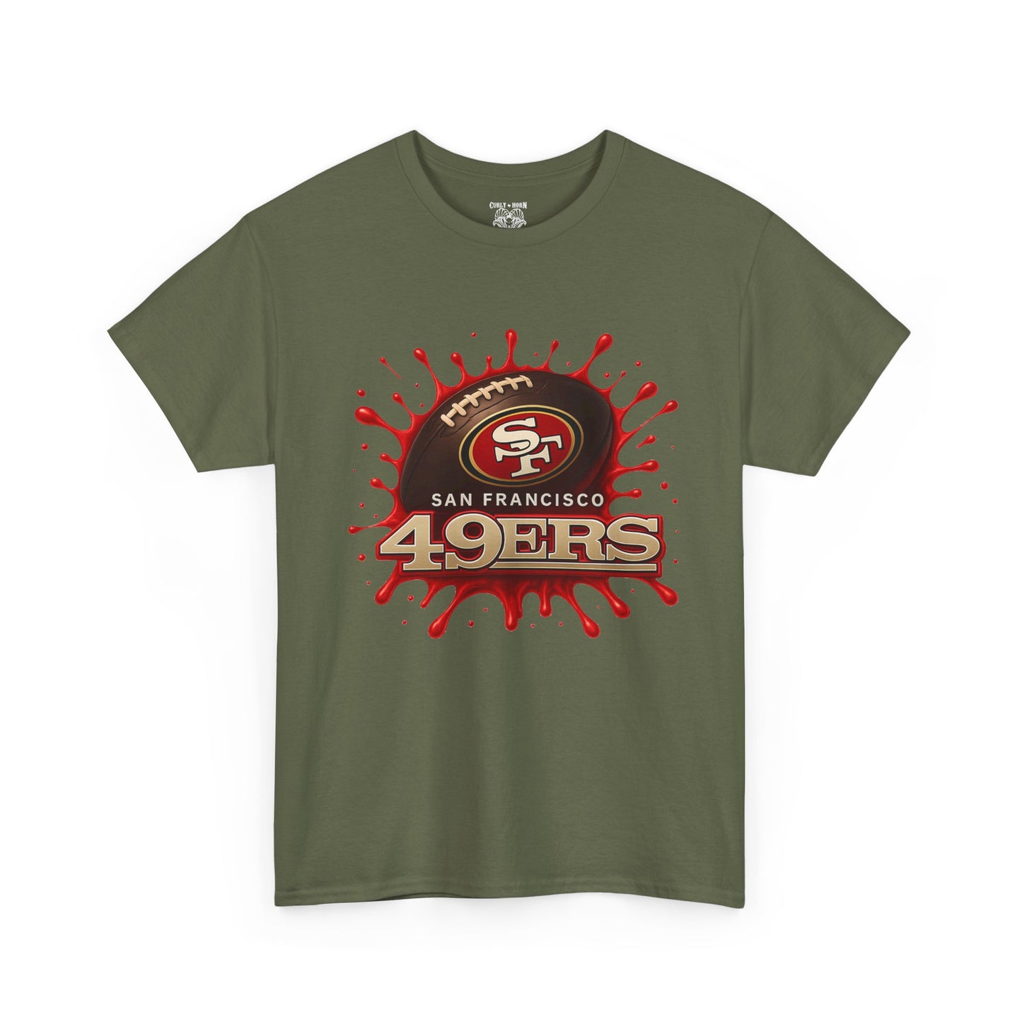 San Francisco 49ers Heavy Cotton Tee, Casual Sportswear, Game Day Outfit, Fan Apparel, Unique Gift for Sports Lovers