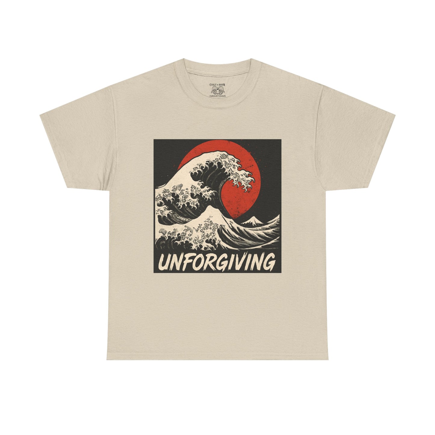 Unforgiving Wave Graphic Tee, Ocean Lover Shirt, Casual Unisex Tee, Art Inspired T-Shirt, Unique Beach Wear