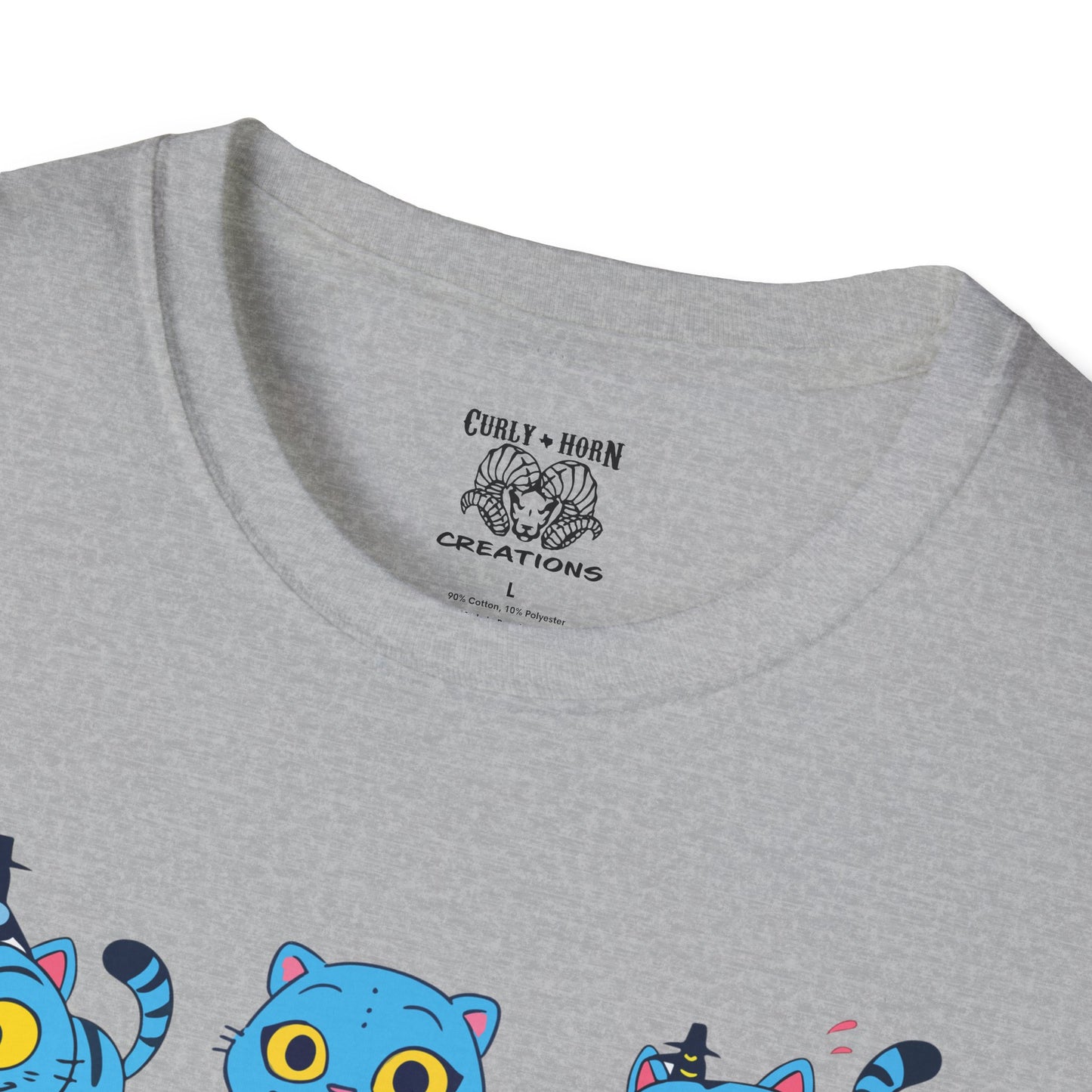 Derpy Cat Graphic T-Shirt, Softstyle Tee, Unisex Shirt for Cat Lovers, Gift for Pet Owners, Fun Casual Wear
