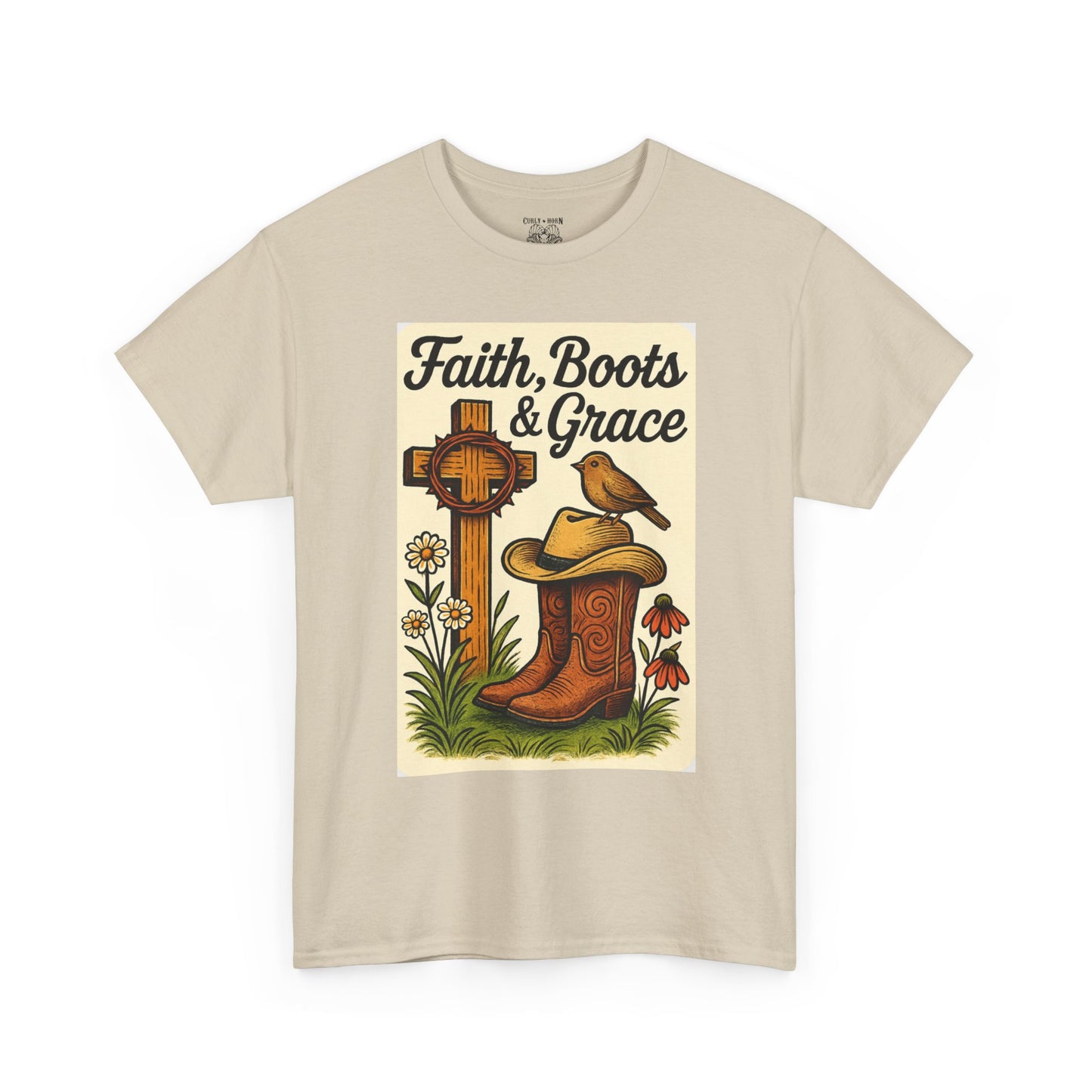 Faith, Boots & Grace Unisex Tee - Country Style, Inspirational Gift, Western Fashion, Outdoor Wear, Everyday Comfort