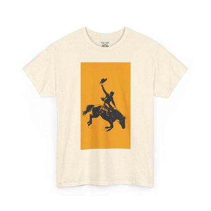 Cowboy Riding Tee | Unisex Heavy Cotton Tee, Western Shirt, Ranch Apparel, Gift for Horse Lovers, Rodeo T-Shirt