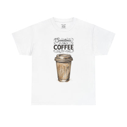 Funny Coffee Lover Tee, Unisex Heavy Cotton Shirt, Gift for Coffee Lovers, Coffee Lover Gift, Casual Everyday Wear