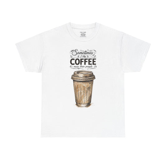 Funny Coffee Lover Tee, Unisex Heavy Cotton Shirt, Gift for Coffee Lovers, Coffee Lover Gift, Casual Everyday Wear