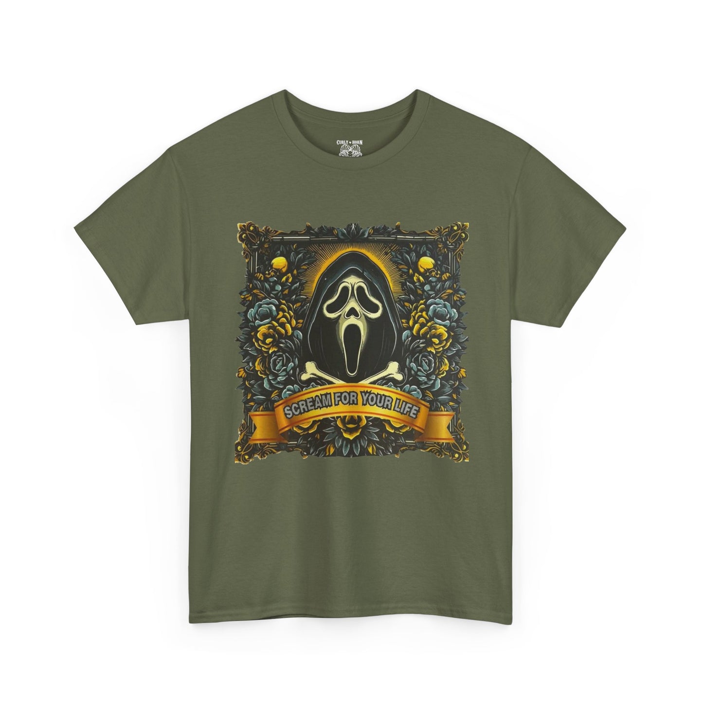 Spooky Graphic Tee, Halloween T-Shirt, Horror Fan Apparel, Unisex Cotton Shirt, Ghost-Inspired Design, Casual Outfit