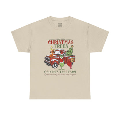 Christmas Tree Farm T-Shirt — Grinch’s Tree Farm Vintage Truck Holiday Tee