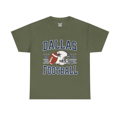 Dallas Football Fan Unisex Heavy Cotton Tee, Sports Shirt, Game Day Outfit, Gift for Fans, Football Season Apparel