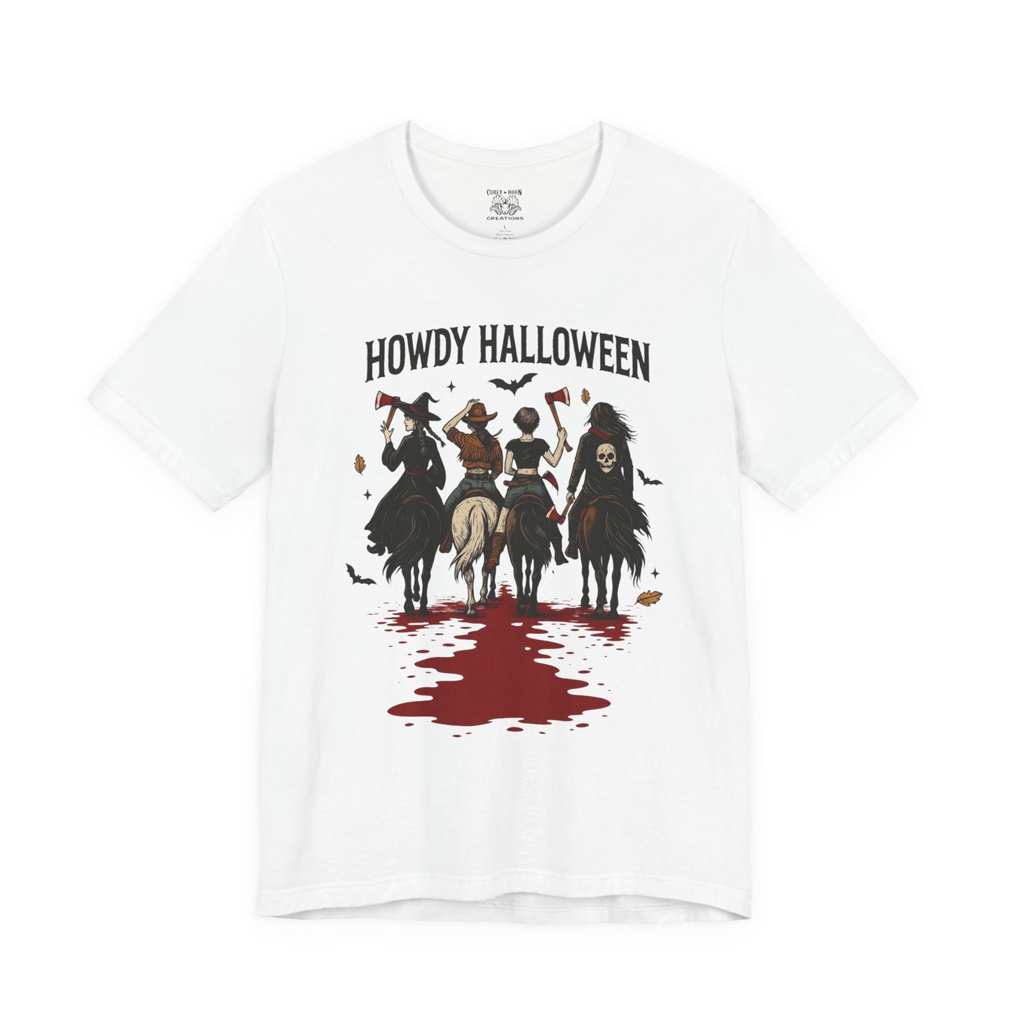Howdy Halloween Unisex Tee, Spooky Graphic T-Shirt, Fall Festival Shirt, Halloween Costume Top, Casual Fall Wear