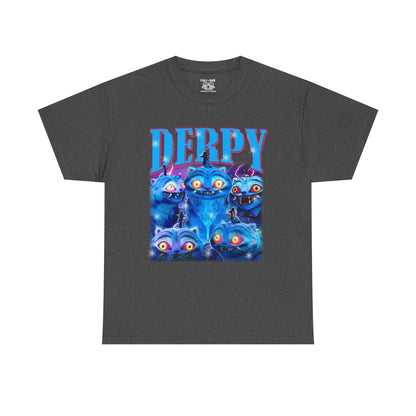 Demon Hunter Derpy Unisex Heavy Cotton Tee - Ideal for Casual Outings, Gift for Animal Lovers, Cartoon Enthusiasts, or Jokes