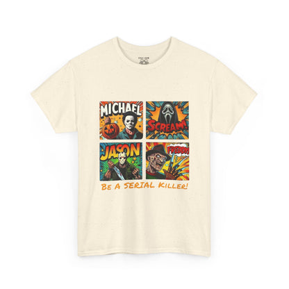 Halloween Graphic Tee, Unisex Horror Shirt, Serial Killer Design, Horror Movie Gift, Spooky Apparel, Fall Festival Wear