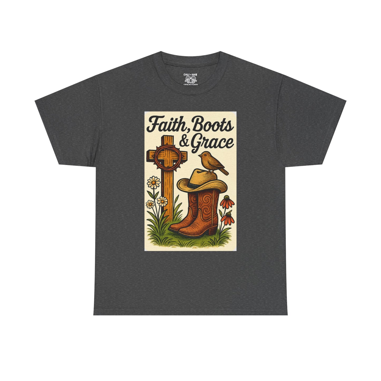 Faith, Boots & Grace Unisex Tee - Country Style, Inspirational Gift, Western Fashion, Outdoor Wear, Everyday Comfort