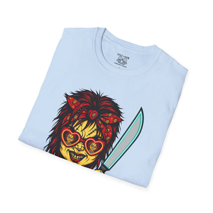 Retro Chucky Horror Game T-Shirt, Gamer Apparel, Unique Gift for Gamers, Halloween Costume, Playful Casual Wear