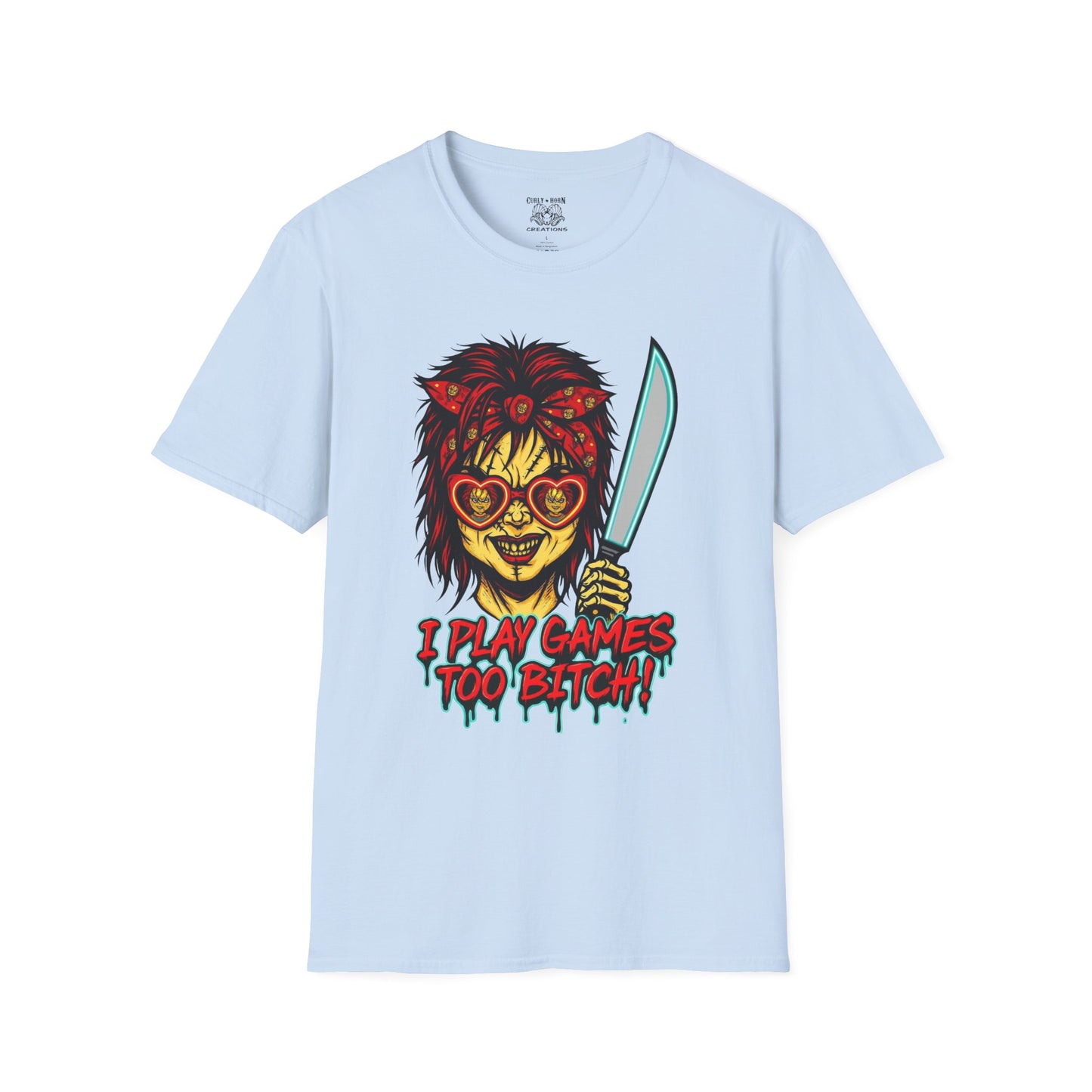 Retro Chucky Horror Game T-Shirt, Gamer Apparel, Unique Gift for Gamers, Halloween Costume, Playful Casual Wear