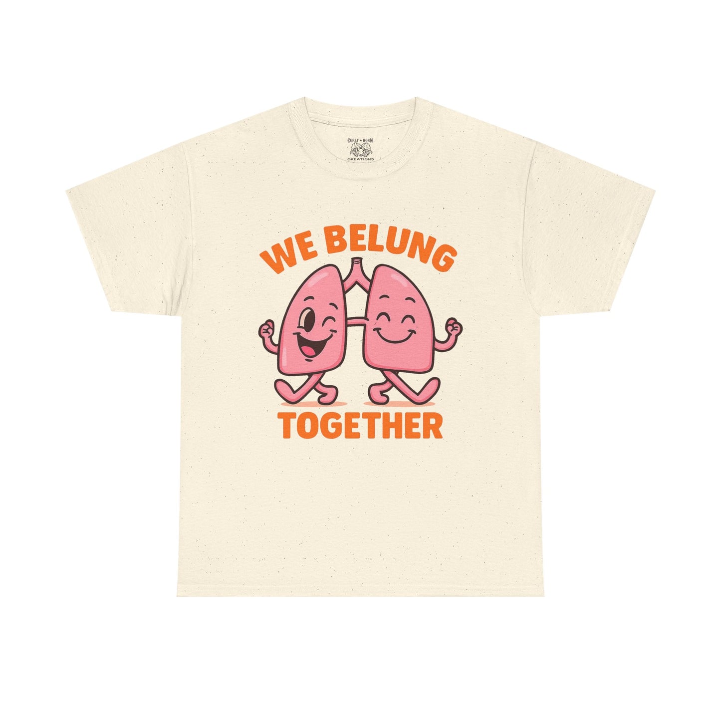 We Belung Together Unisex Heavy Cotton Tee, Fun Graphic T-Shirt, Couples Matching Clothes, Friendship Gift, Comfortable Casual Wear