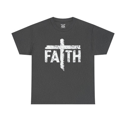 Faith Unisex Heavy Cotton Tee - Inspirational T-Shirt, Casual Wear, Spiritual Gift, Church Apparel, Faith-Based Fashion