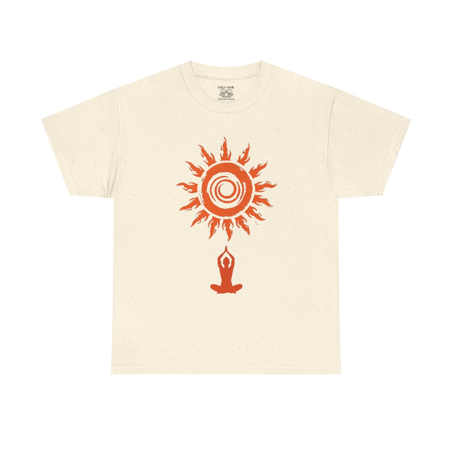 Sunshine Spirit Unisex Heavy Cotton Tee | Relaxed Fit, Bohemian Style, Yoga Shirt, Casual Wear, Gift for Nature Lovers