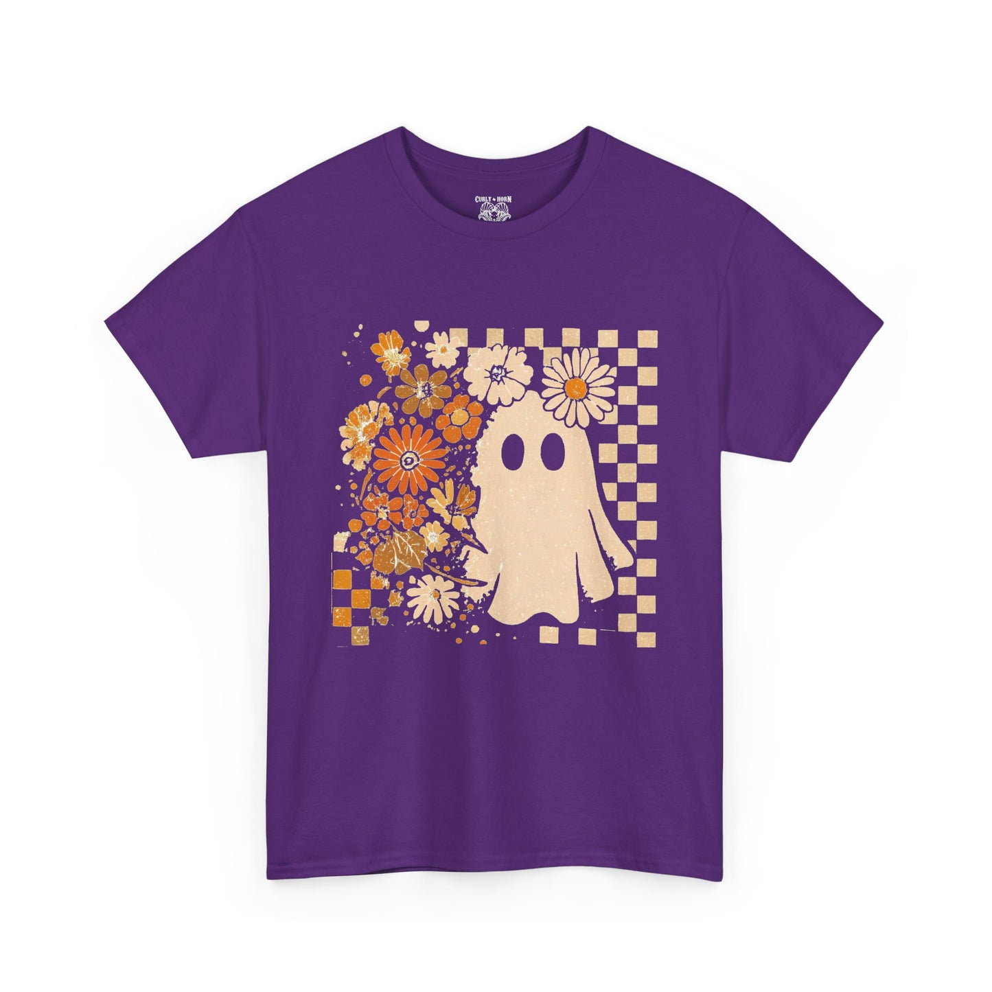 Vintage Ghost Flower Tee, Casual Tee, Unisex T-Shirt, Graphic Tee, Vintage Style Shirt, Unique Gift Idea
