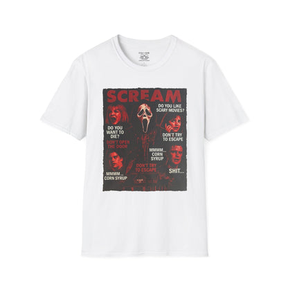 Scream Movie T-Shirt, Horror Tees for Movie Lovers, Unisex Graphic Tee, Halloween Costumes, Scary Movie Gifts