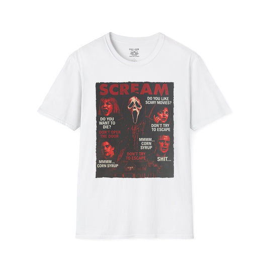 Scream Movie T-Shirt, Horror Tees for Movie Lovers, Unisex Graphic Tee, Halloween Costumes, Scary Movie Gifts