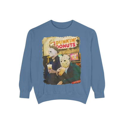 Funny Sweatshirt with Horror Movie Theme, Unisex Garment-Dyed Top, Perfect for Halloween, Gift for Movie Lovers, Cozy Casual Wear, [...]