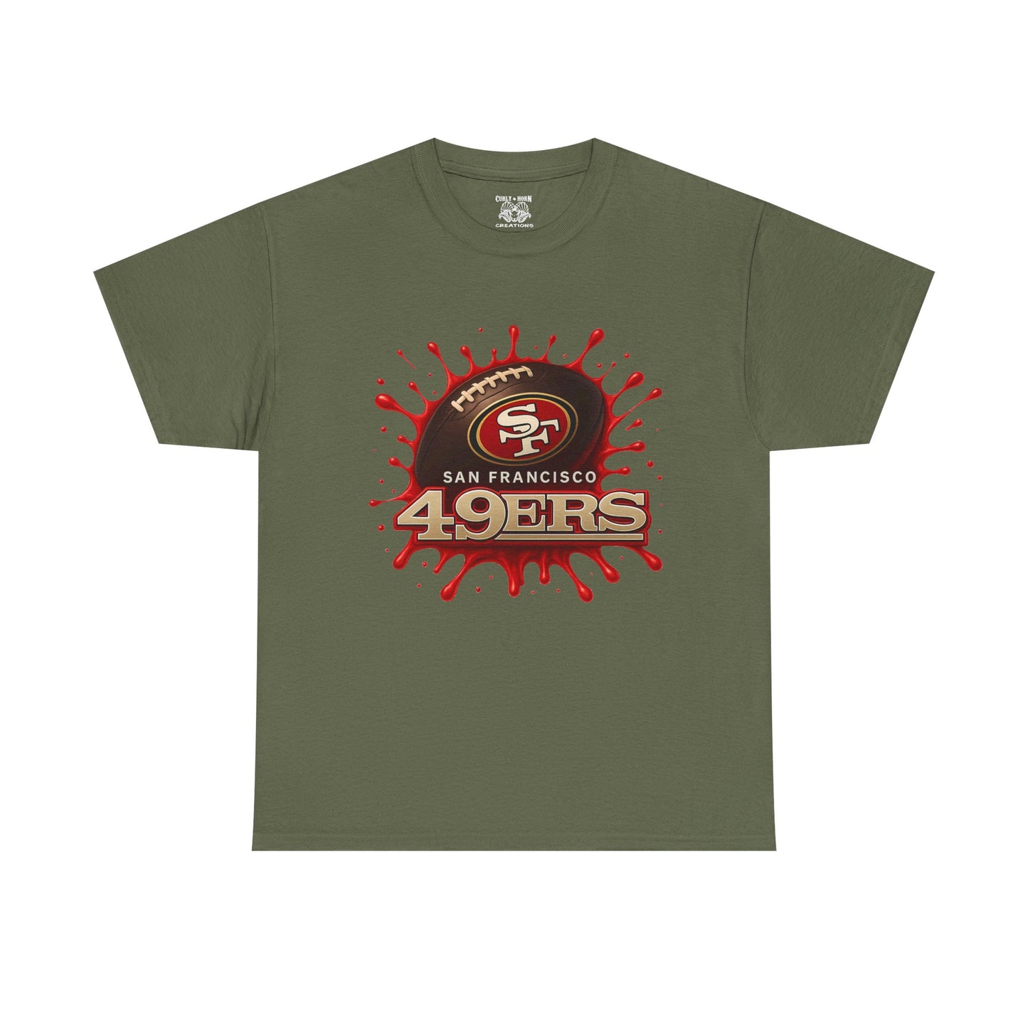 San Francisco 49ers Heavy Cotton Tee, Casual Sportswear, Game Day Outfit, Fan Apparel, Unique Gift for Sports Lovers
