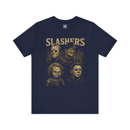 Horror Movie Graphic Tee, Unisex Short Sleeve Shirt, Halloween Costume Shirt, Slashers Theme Apparel, Horror Fan Gift