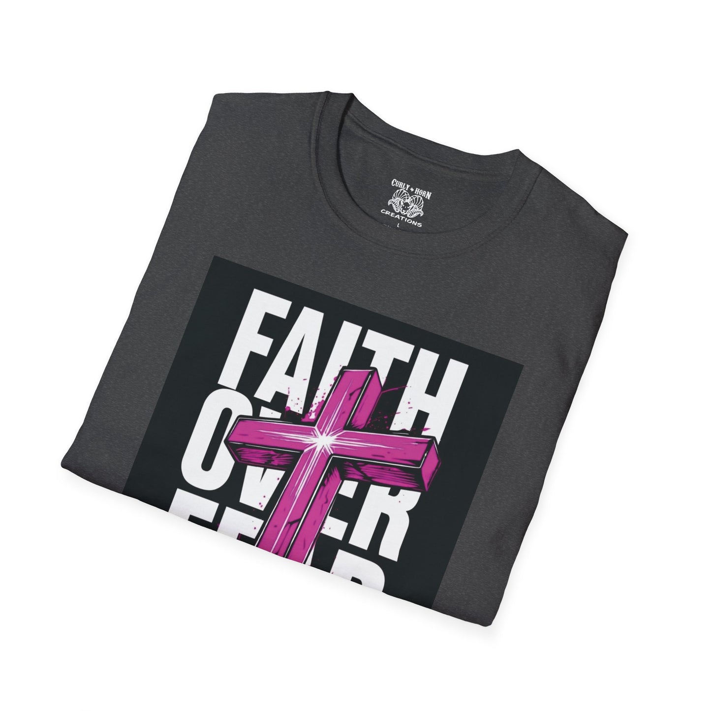 Faith Over Fear Inspirational T-Shirt, Unisex Tee, Spiritual Gift, Christian Apparel, Motivational Graphic Shirt