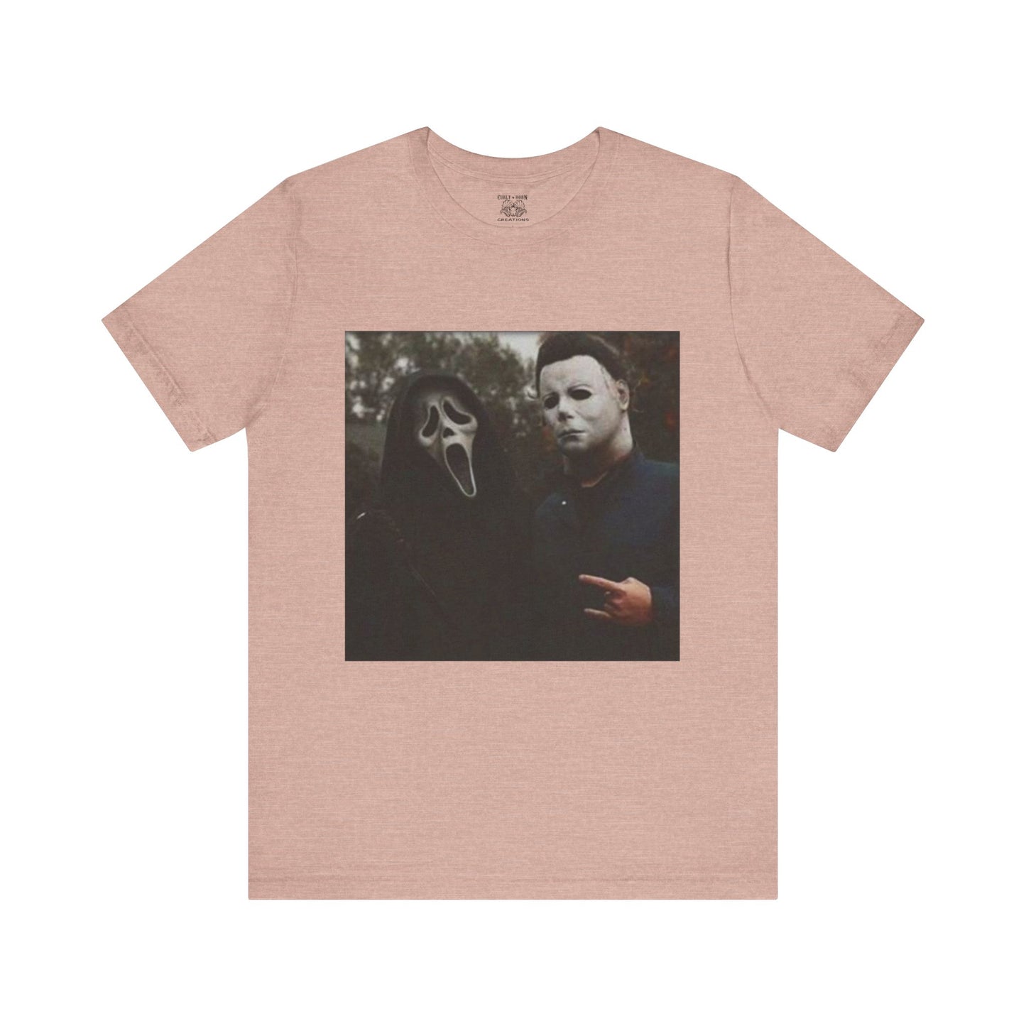 Horror Movie Graphic Tee, Unisex Jersey Short Sleeve Tee, Halloween Costume Shirt, Scary Movie Fan Apparel, Spooky Themed Tee