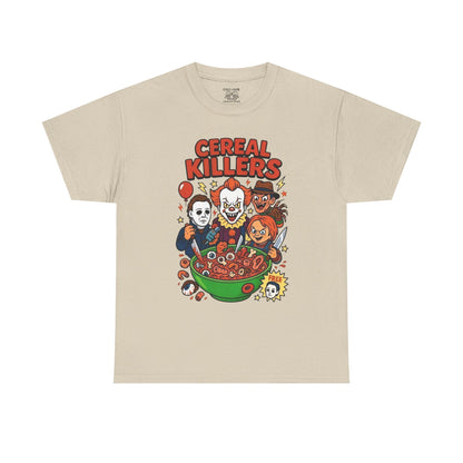 Cereal Killers Tee - Fun Halloween T-Shirt, Horror Movie Merch, Unisex Graphic Shirt, Spooky Costume Top, Unique Gift Idea