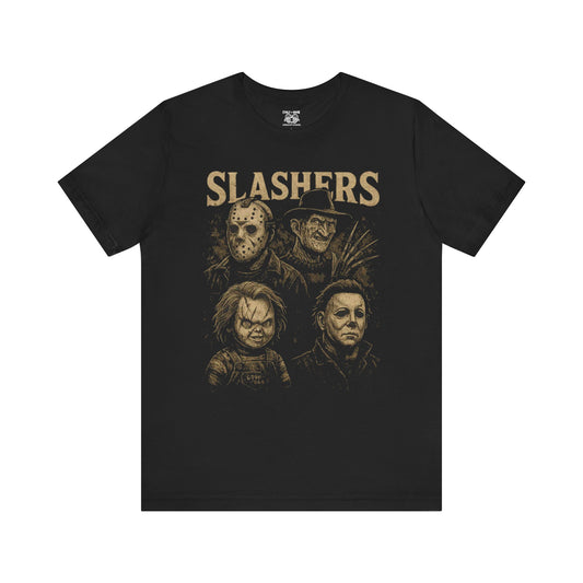 Horror Movie Graphic Tee, Unisex Short Sleeve Shirt, Halloween Costume Shirt, Slashers Theme Apparel, Horror Fan Gift