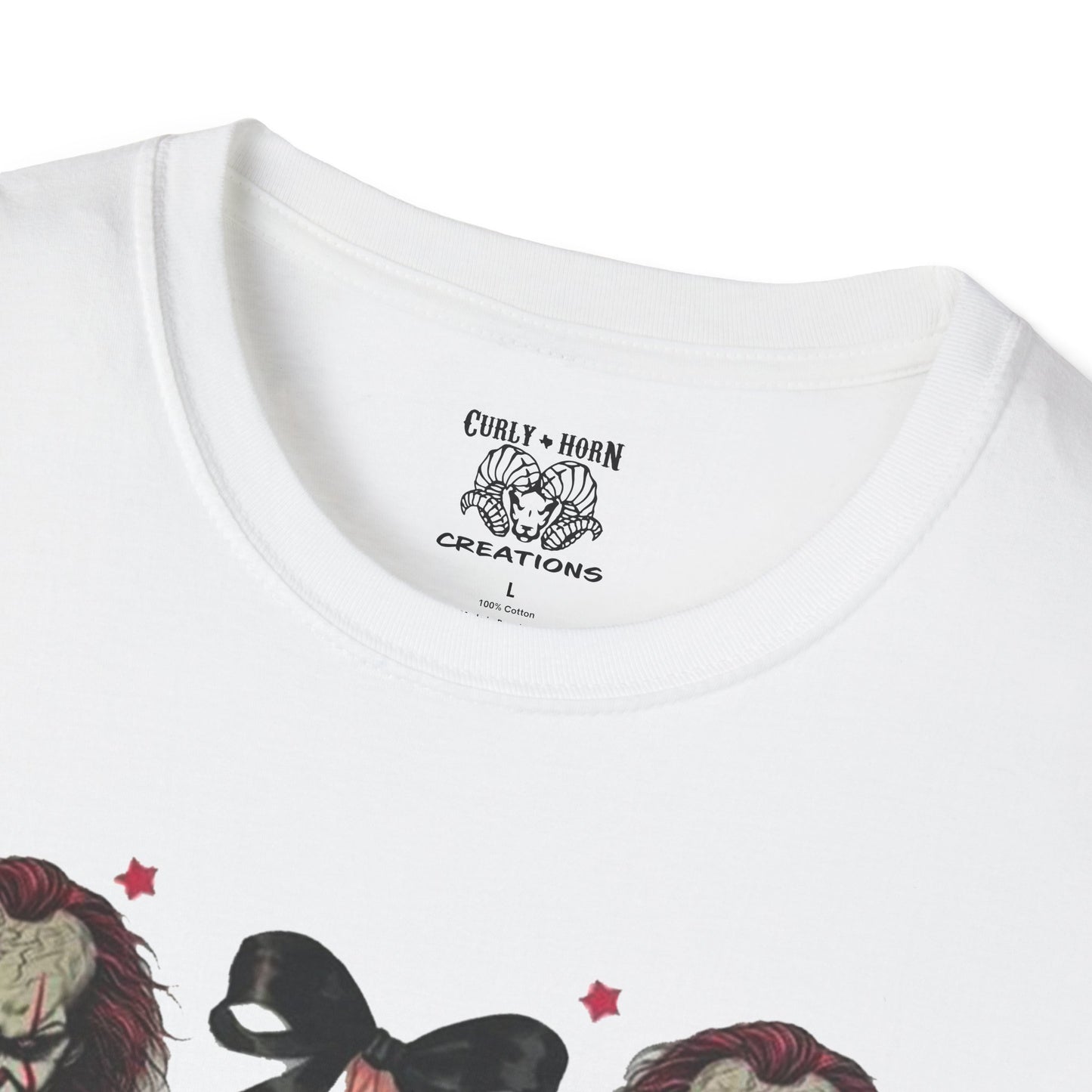 Creepy Clown Graphic T-Shirt for Horror Fans, Perfect for Halloween or Everyday Wear, Gifts for Movie Lovers