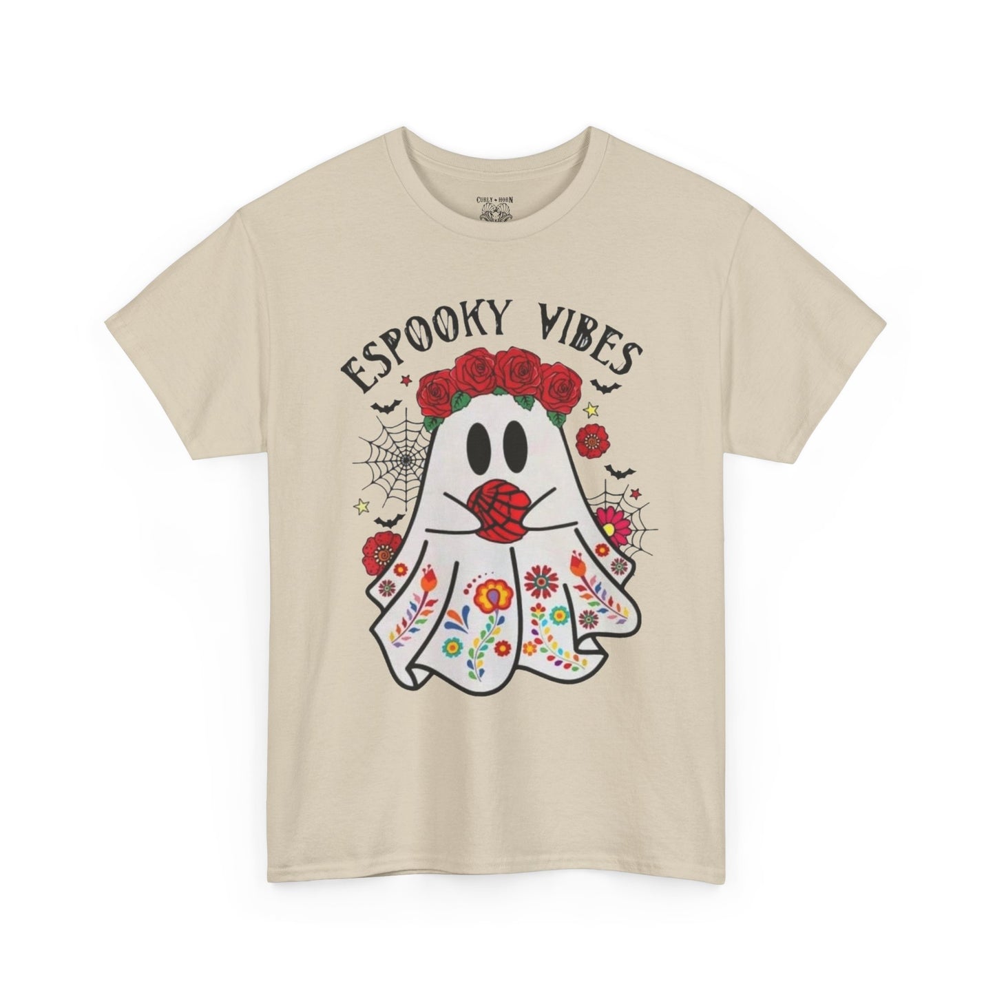 Unisex Heavy Cotton Tee - 'Espooky Vibes' Halloween Shirt, Casual Halloween Tee, Spooky Season Apparel, Halloween Party Outfit, Ghost [...]