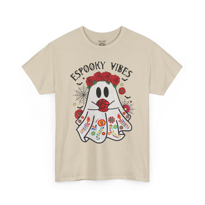 Unisex Heavy Cotton Tee - 'Espooky Vibes' Halloween Shirt, Casual Halloween Tee, Spooky Season Apparel, Halloween Party Outfit, Ghost [...]