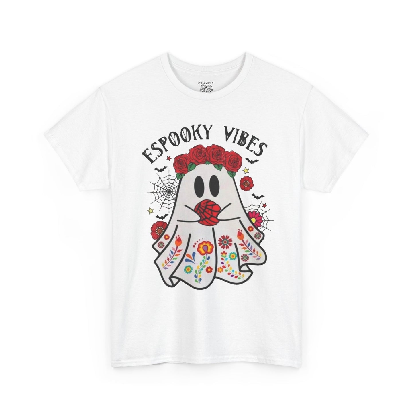Unisex Heavy Cotton Tee - 'Espooky Vibes' Halloween Shirt, Casual Halloween Tee, Spooky Season Apparel, Halloween Party Outfit, Ghost [...]