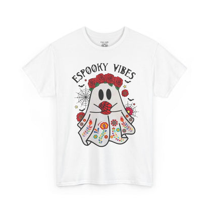 Unisex Heavy Cotton Tee - 'Espooky Vibes' Halloween Shirt, Casual Halloween Tee, Spooky Season Apparel, Halloween Party Outfit, Ghost [...]