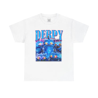 Demon Hunter Derpy Unisex Heavy Cotton Tee - Ideal for Casual Outings, Gift for Animal Lovers, Cartoon Enthusiasts, or Jokes