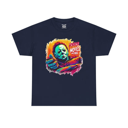 Horror Movie Tee, Halloween Apparel, Retro Graphic Shirt, Unisex Cotton Top, Movie Night Outfit, Scary Film Clothing